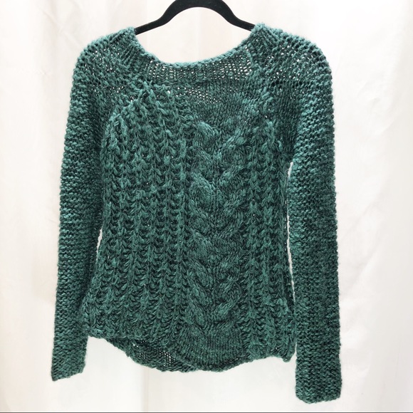 Free People chunky green sweater size extra small - Picture 2 of 7